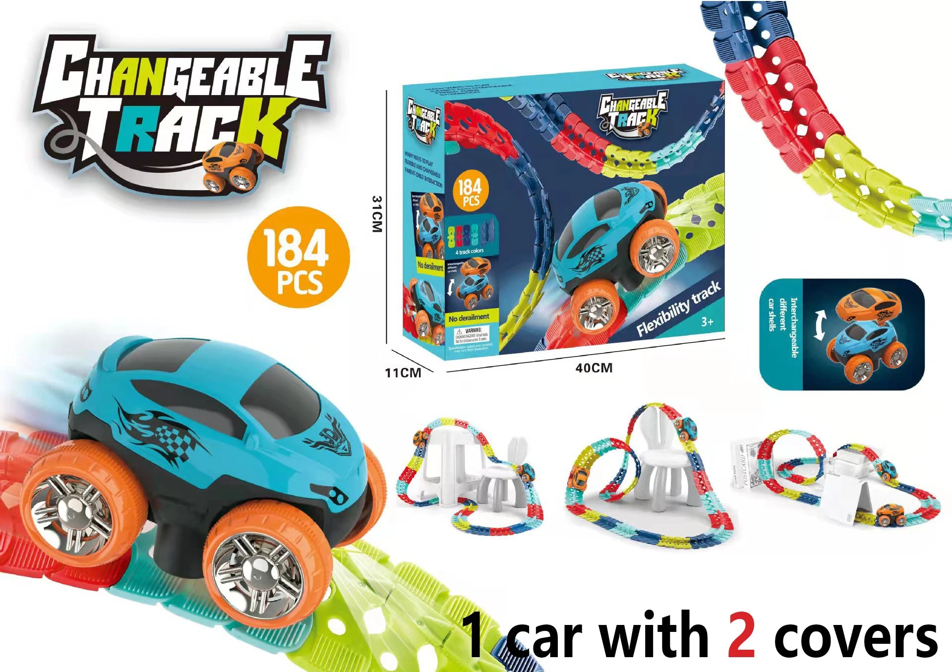 LED Light-Up Race Car Racing Toy